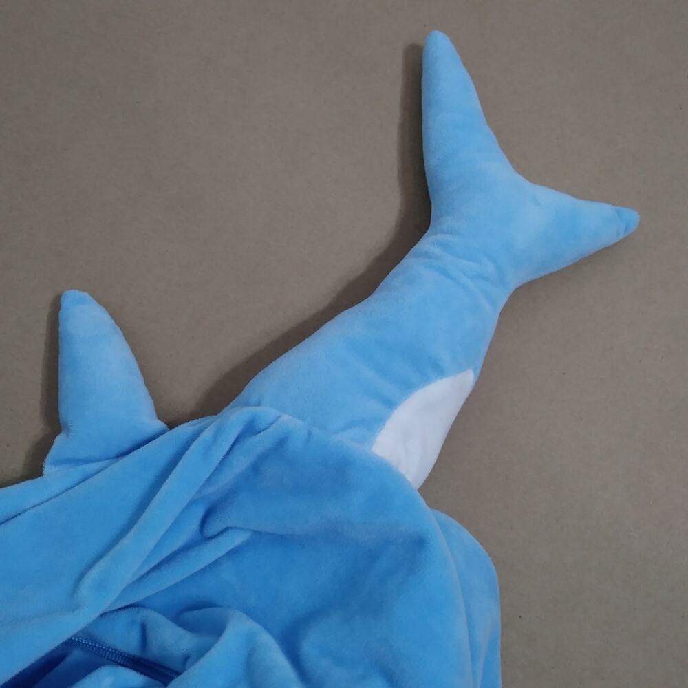 Shark Light Blue Kids Halloween Costume size 18-24 MO Stuffed Tail - Face - Picture 4 of 6